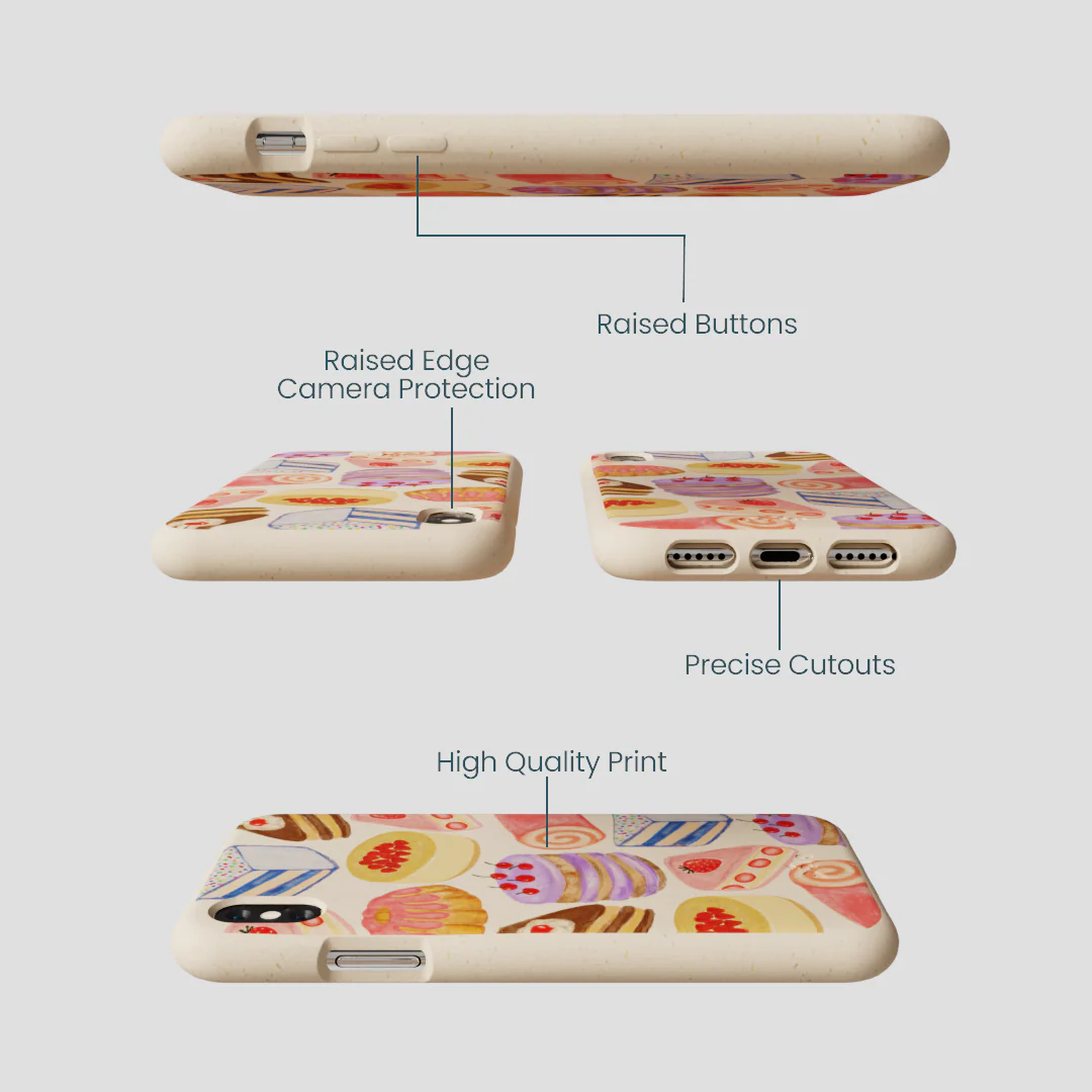 Seashell Crayon Pastries iPhone XR Case - Image 3