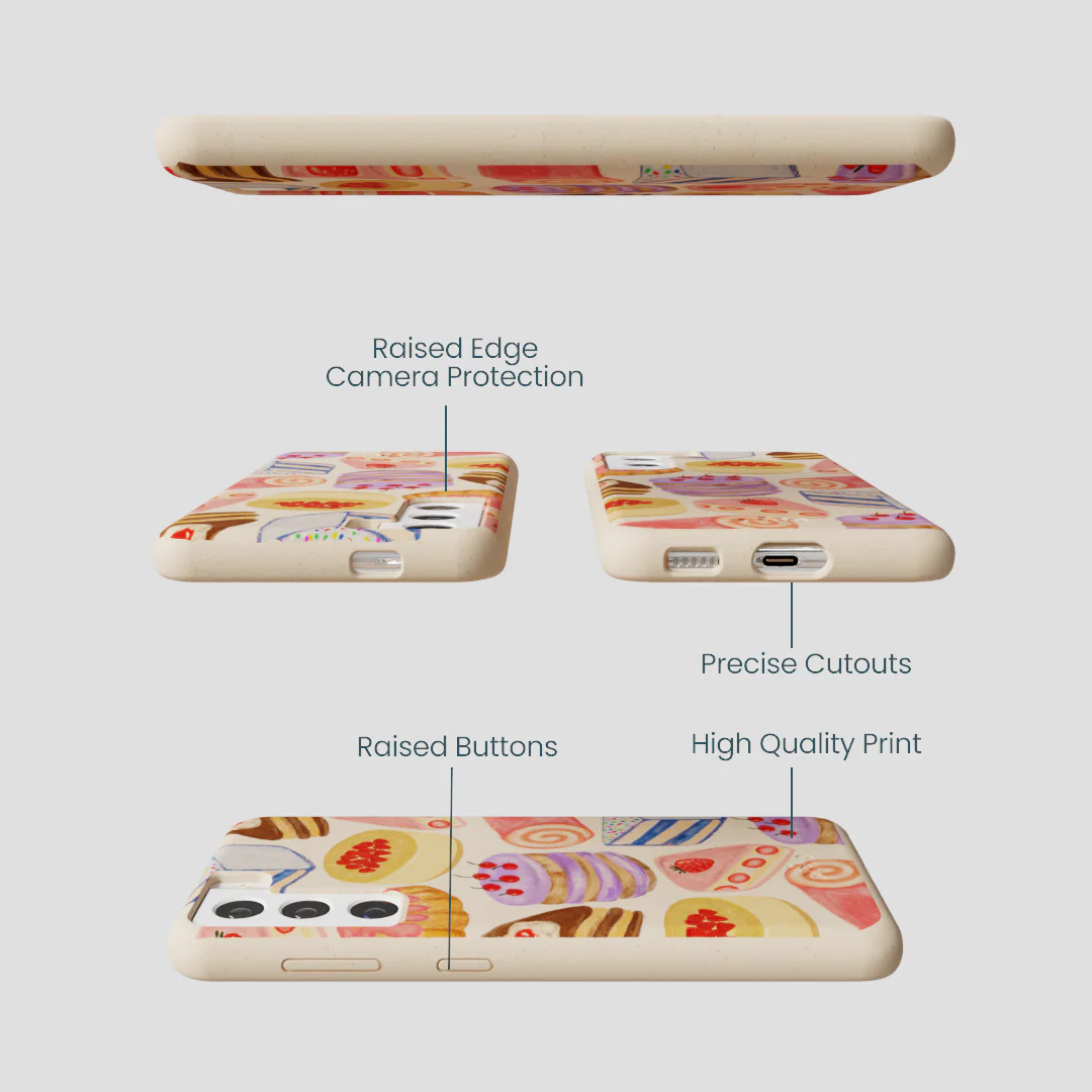 Seashell Crayon Pastries Samsung Galaxy S22 Case - Image 3