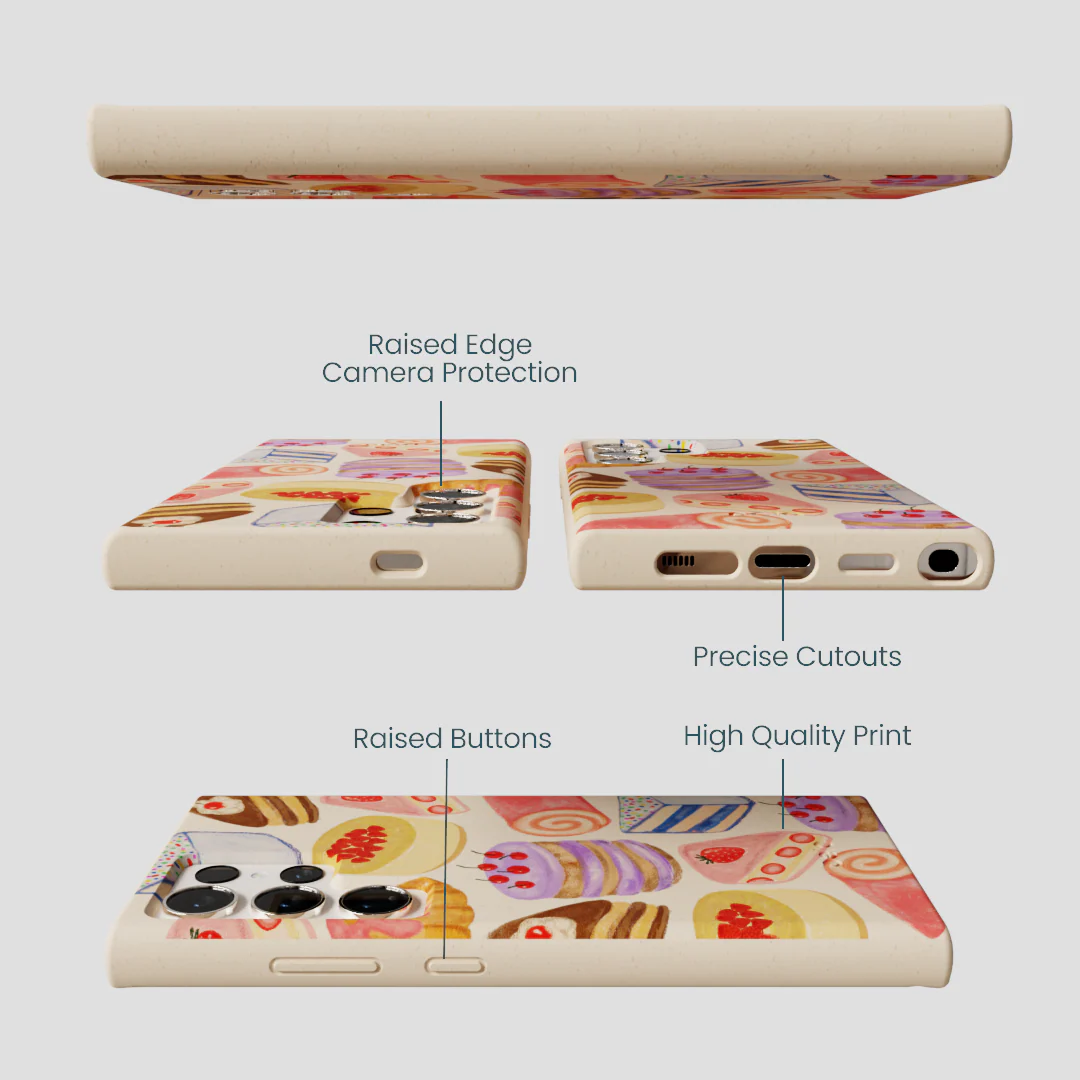 Seashell Crayon Pastries Samsung Galaxy S24 Ultra Case - Image 3