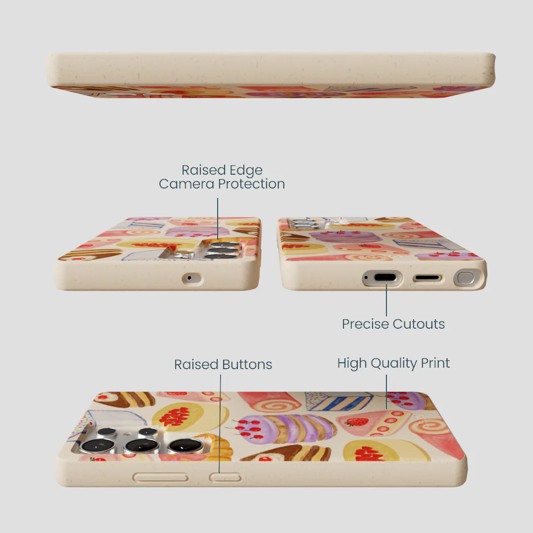 Seashell Crayon Pastries Samsung Galaxy S25 Ultra Case - Image 3