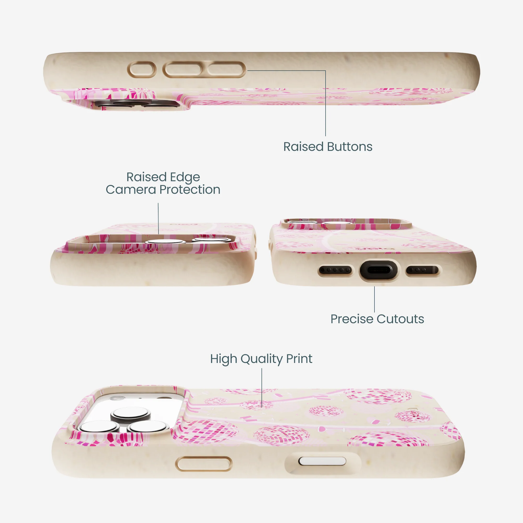 Seashell Dancing Lights iPhone 17 Pro Case - Image 3