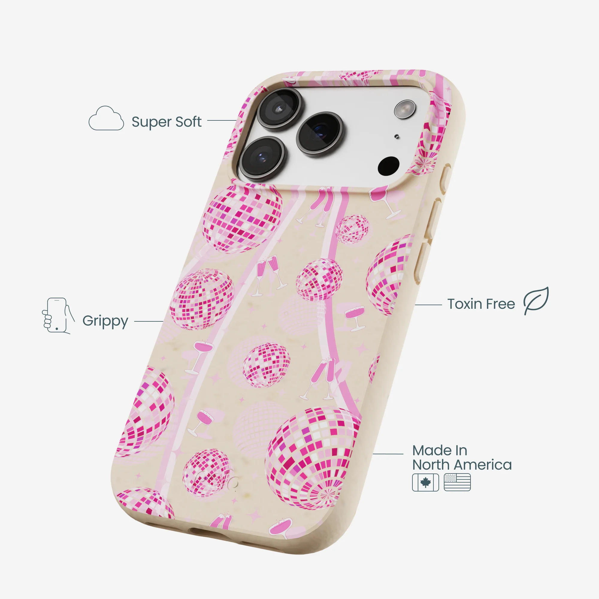 Seashell Dancing Lights iPhone 17 Pro Case - Image 4