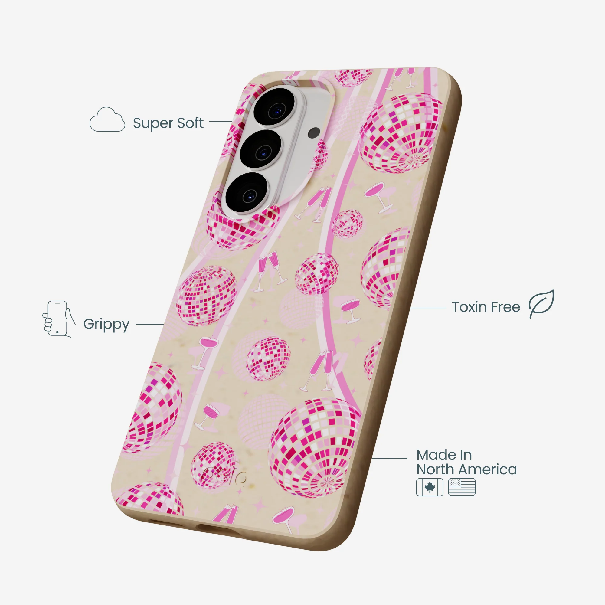 Seashell Dancing Lights Samsung Galaxy S26 Case - Image 4