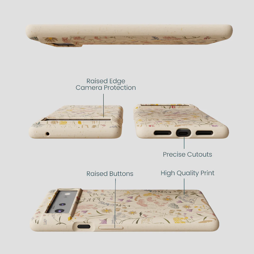 Seashell Dusty Petals Google Pixel 6 Case - Image 2