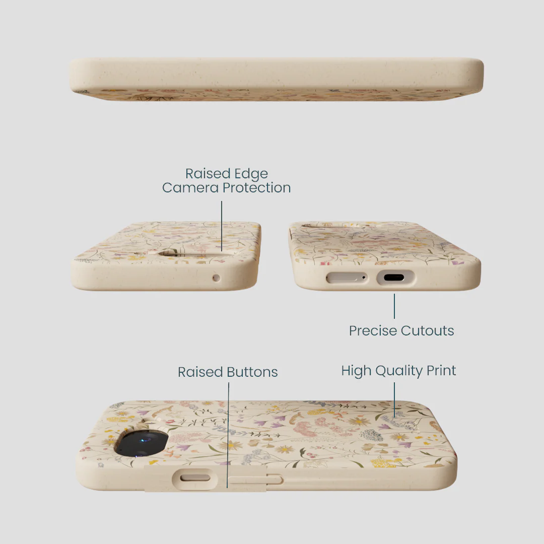 Seashell Dusty Petals Google Pixel 9a Case - Image 2