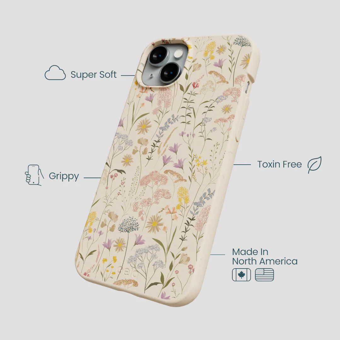 Seashell Dusty Petals iPhone 14 Plus Case - Image 4