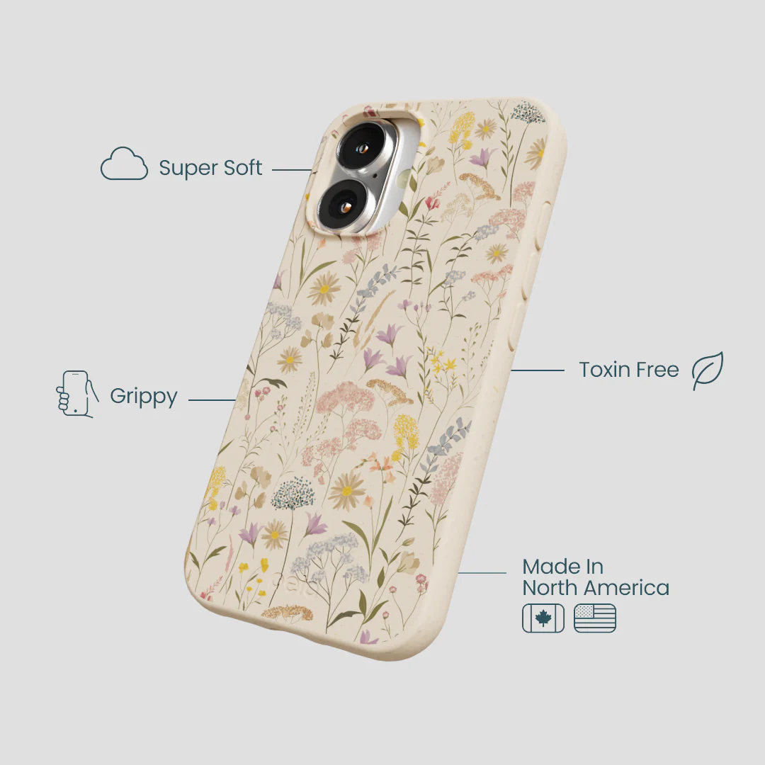 Seashell Dusty Petals iPhone 16 Case - Image 4