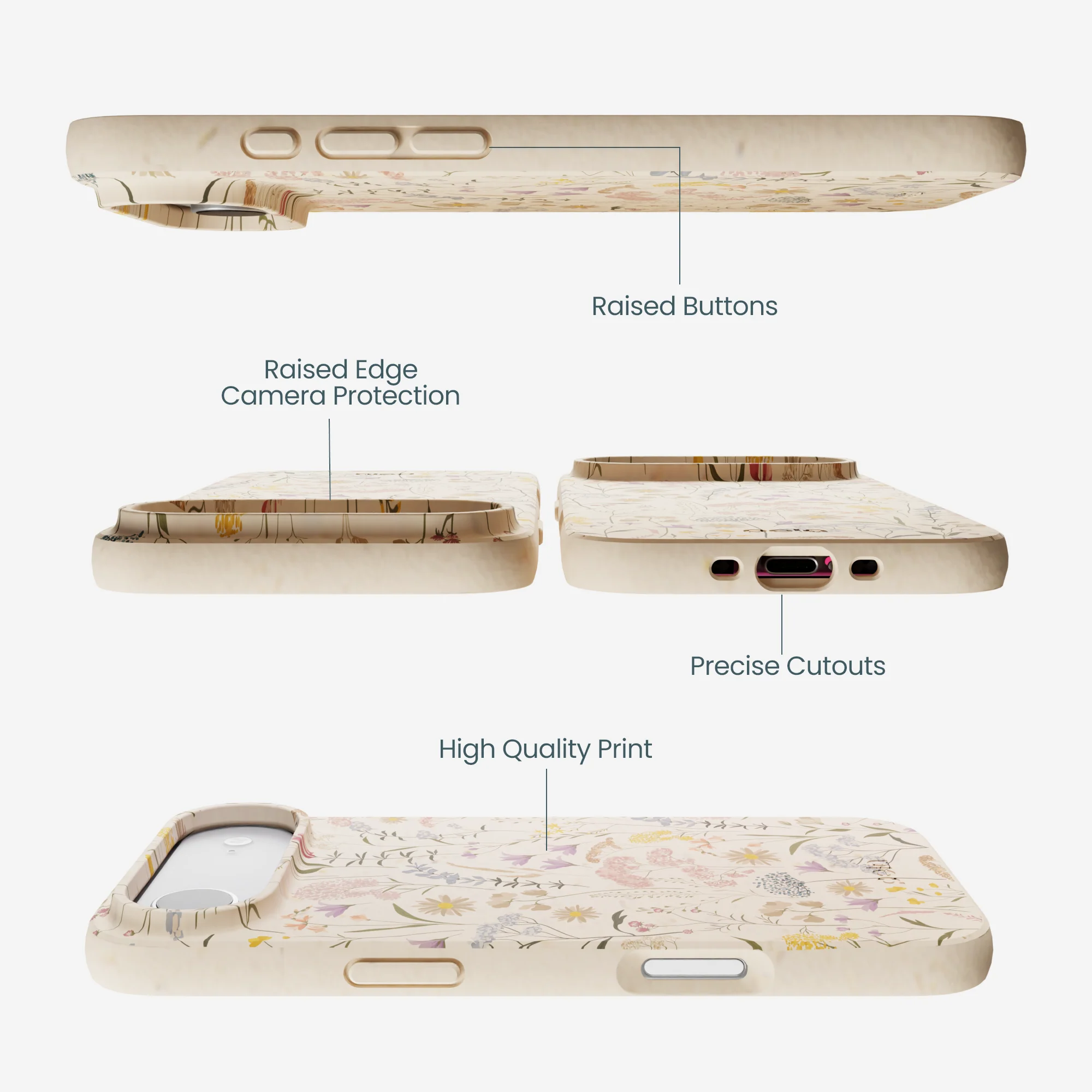 Seashell Dusty Petals iPhone 17 Air Case - Image 3