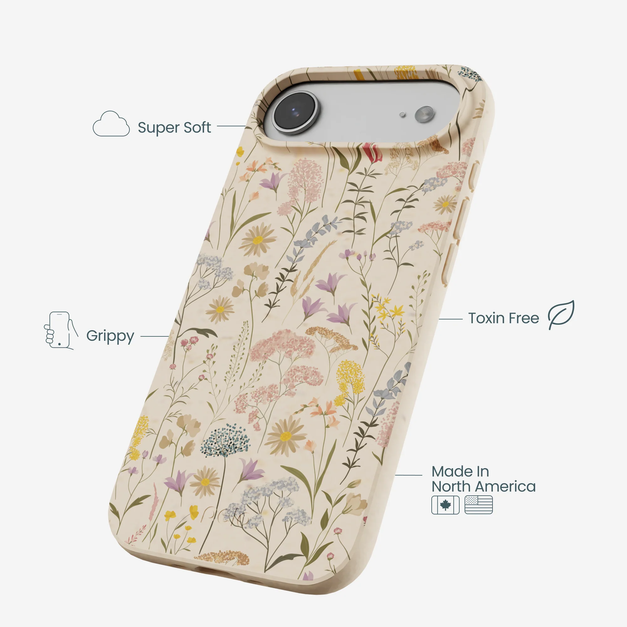 Seashell Dusty Petals iPhone 17 Air Case - Image 4