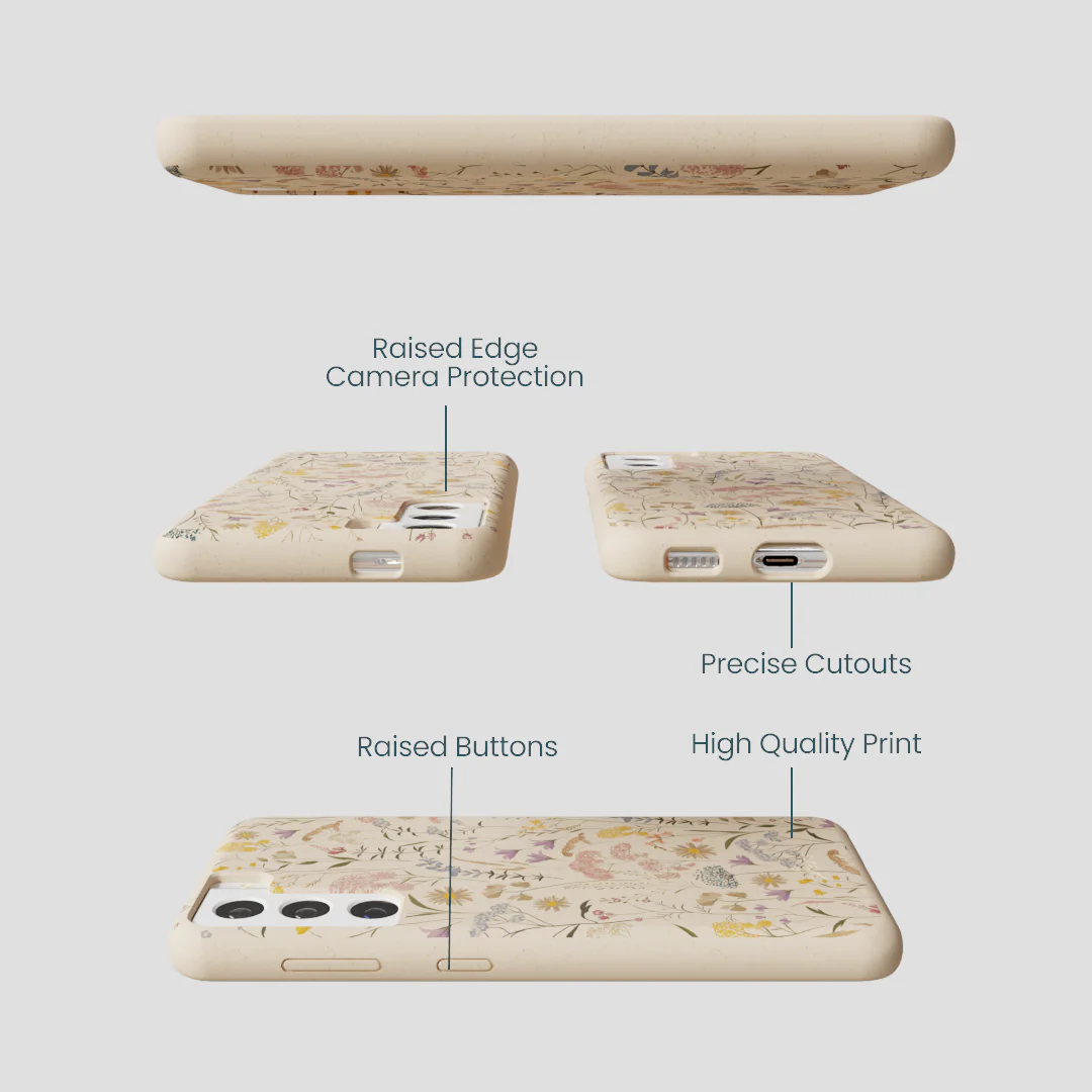 Seashell Dusty Petals Samsung Galaxy S22 Case - Image 2