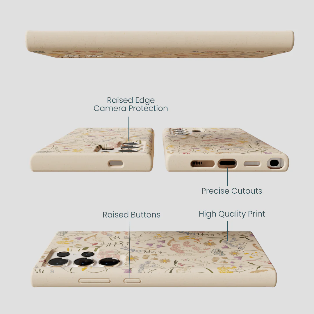 Seashell Dusty Petals Samsung Galaxy S24 Ultra Case - Image 3