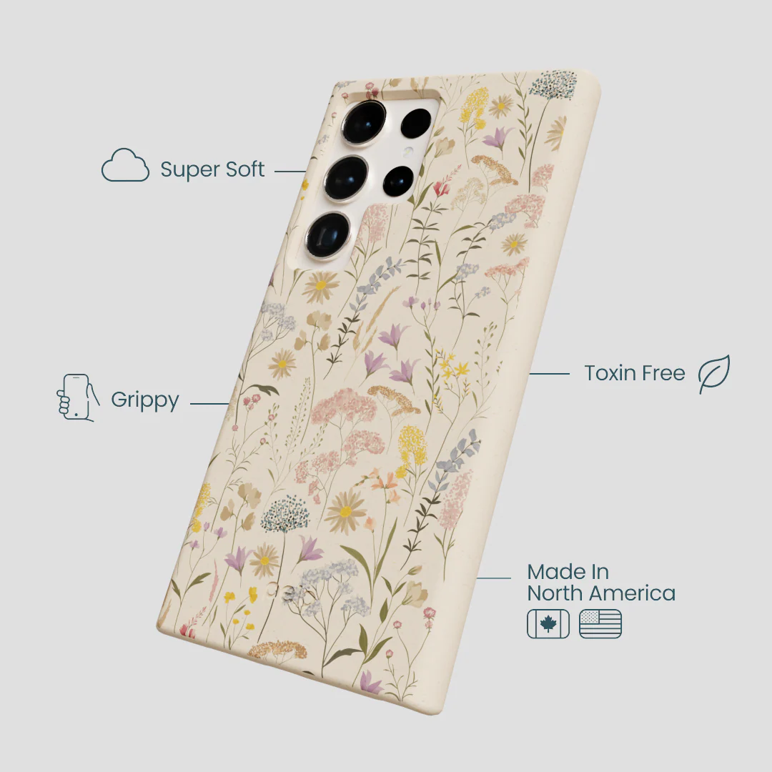 Seashell Dusty Petals Samsung Galaxy S24 Ultra Case - Image 4