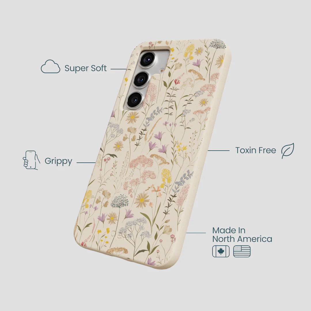 Seashell Dusty Petals Samsung Galaxy S25 Case - Image 4
