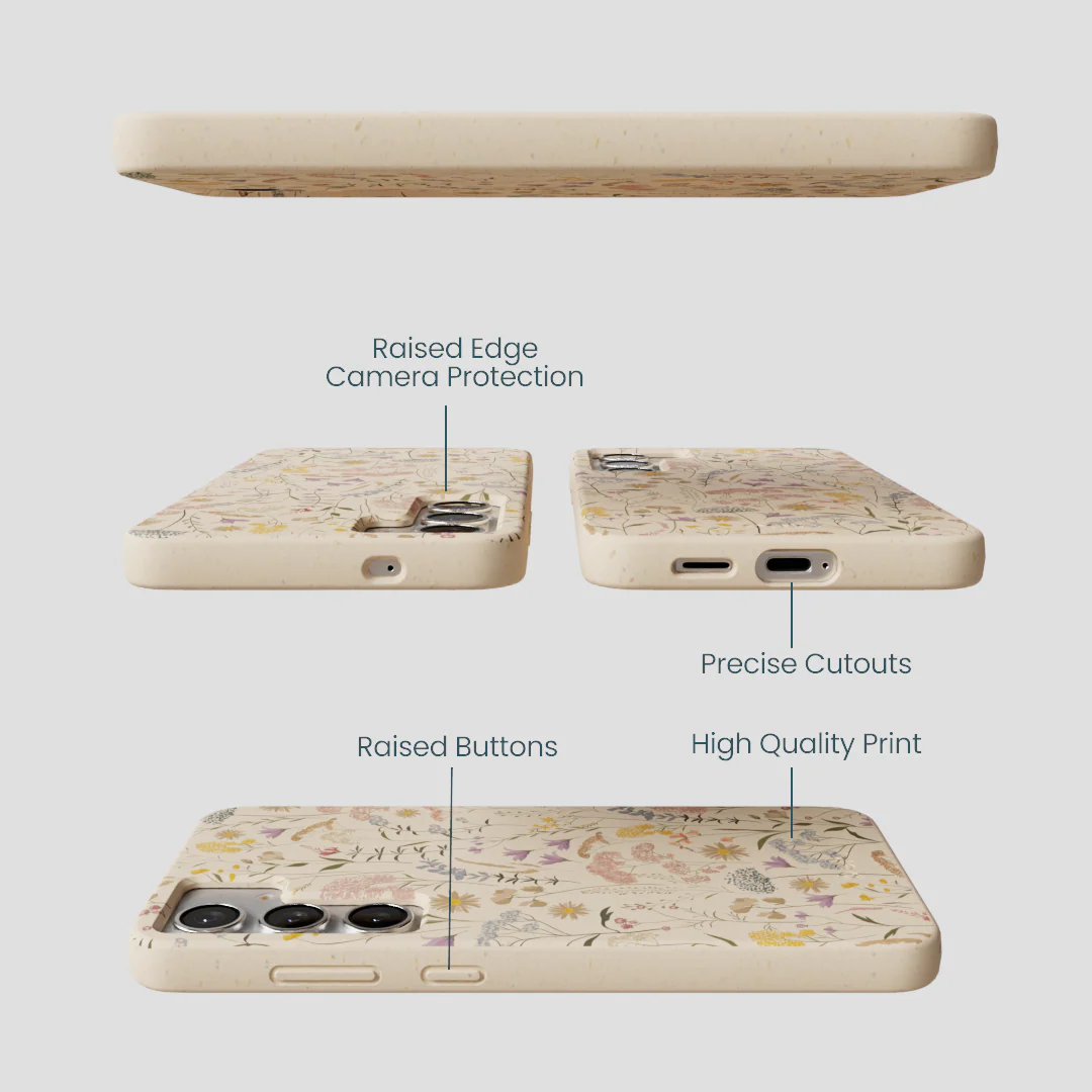 Seashell Dusty Petals Samsung Galaxy S25+(Plus) Case - Image 3