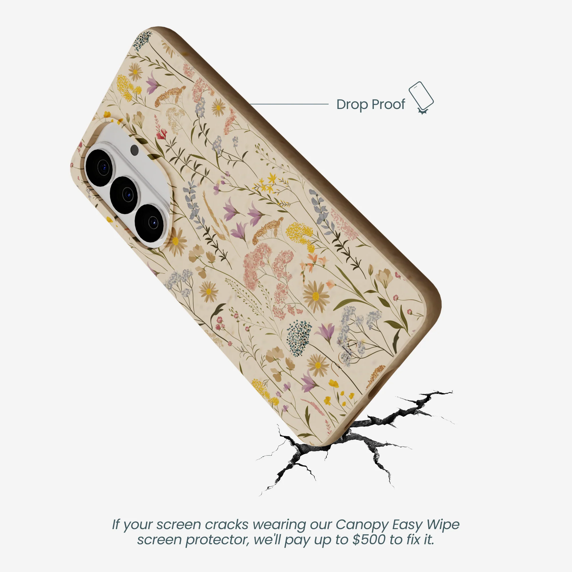 Seashell Dusty Petals Samsung Galaxy S26 Case - Image 4