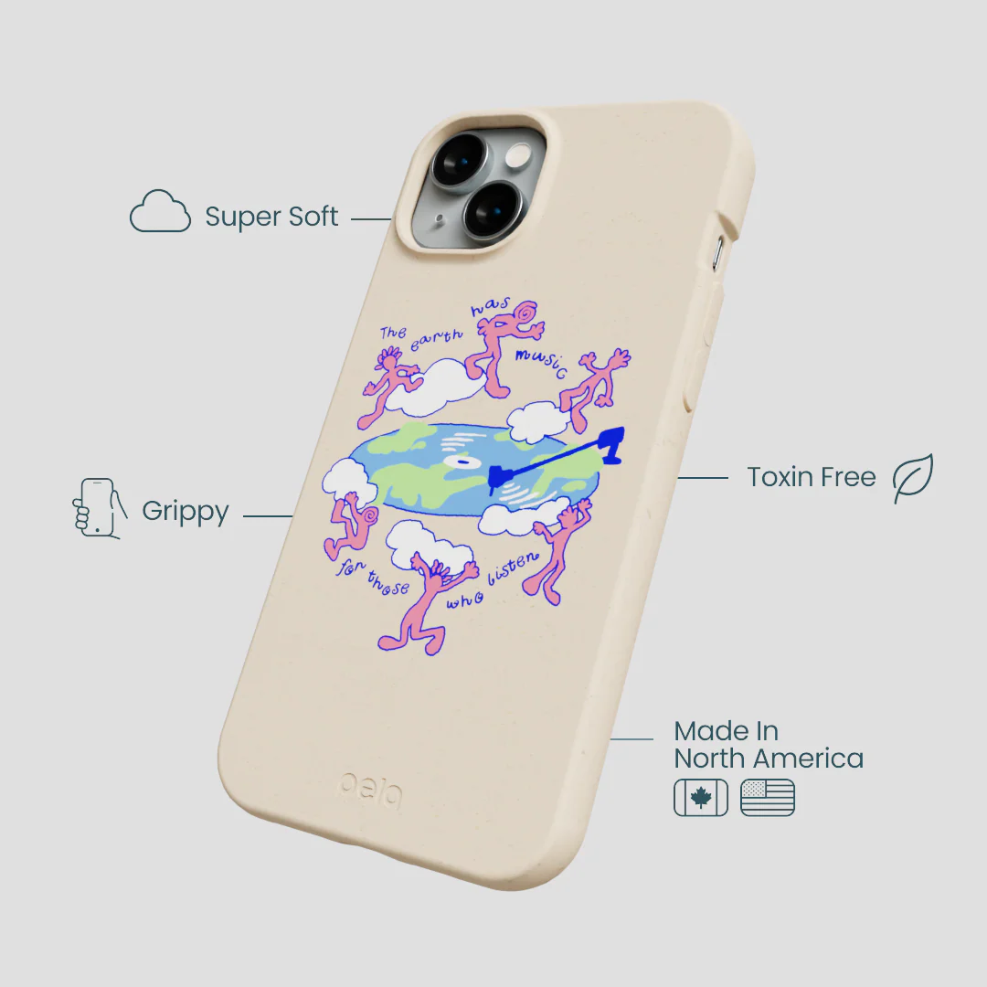 Seashell Earth Music iPhone 14 Plus Case - Image 4
