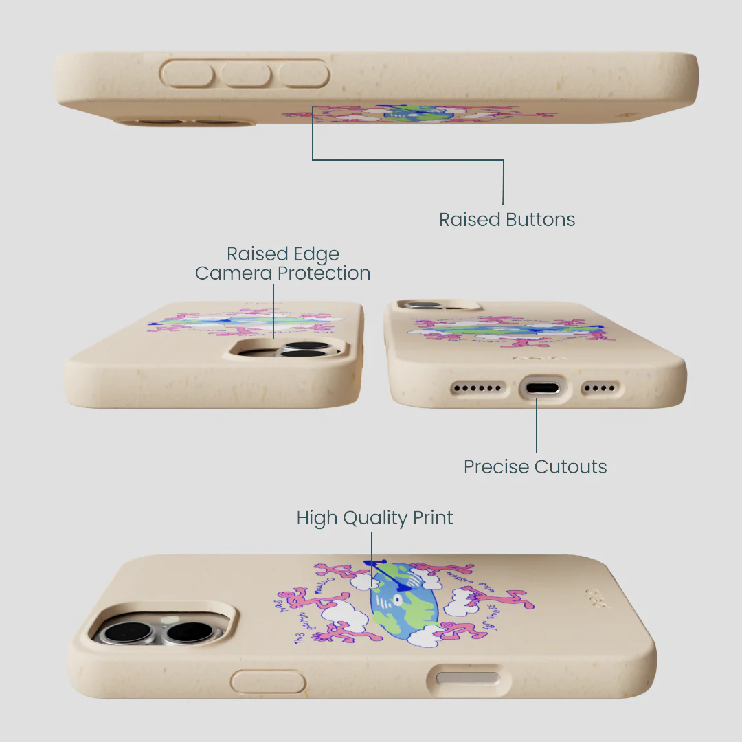 Seashell Earth Music iPhone 16 Plus Case - Image 3