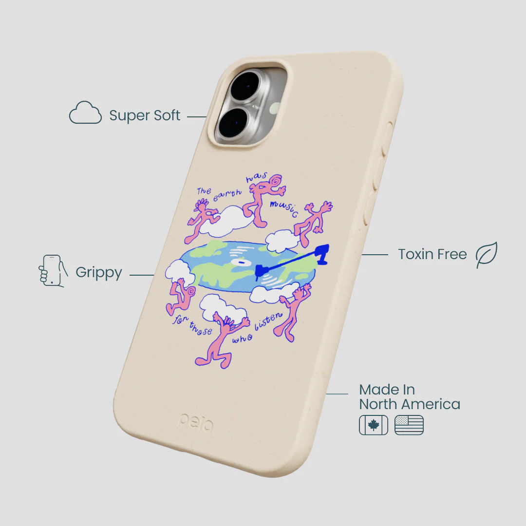 Seashell Earth Music iPhone 16 Plus Case - Image 4