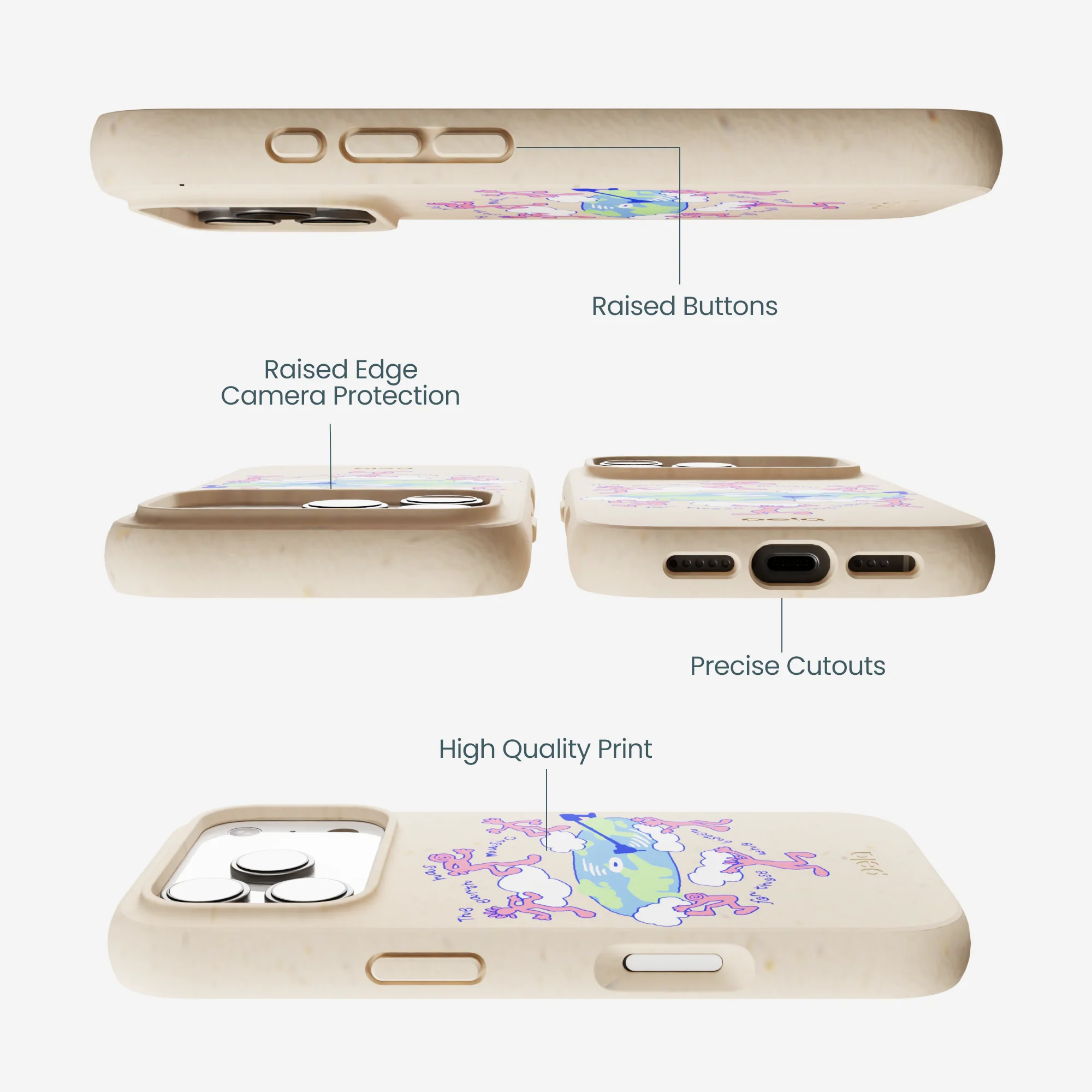 Seashell Earth Music iPhone 17 Pro Case - Image 3