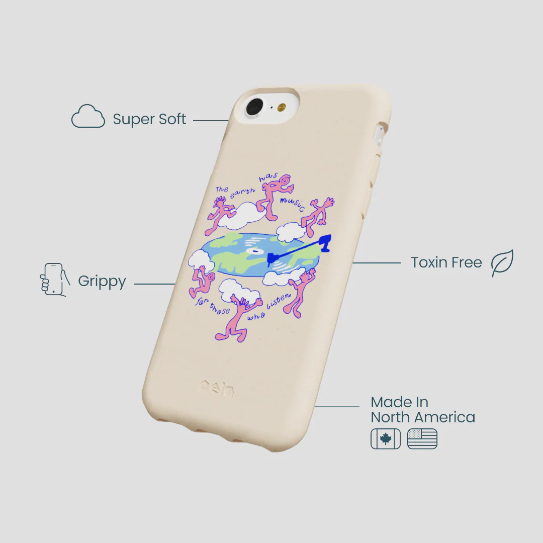Seashell Earth Music iPhone 6/6s/7/8/SE Case - Image 4