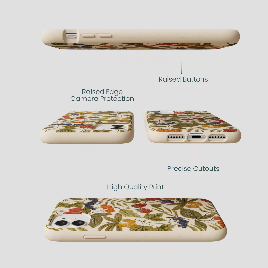 Seashell Fall Berries iPhone 11 Case - Image 3