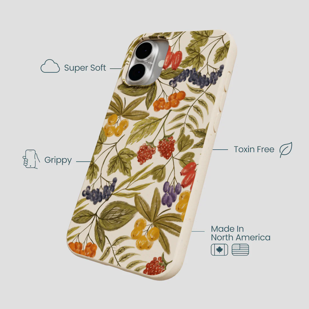 Seashell Fall Berries iPhone 16 Plus Case - Image 4