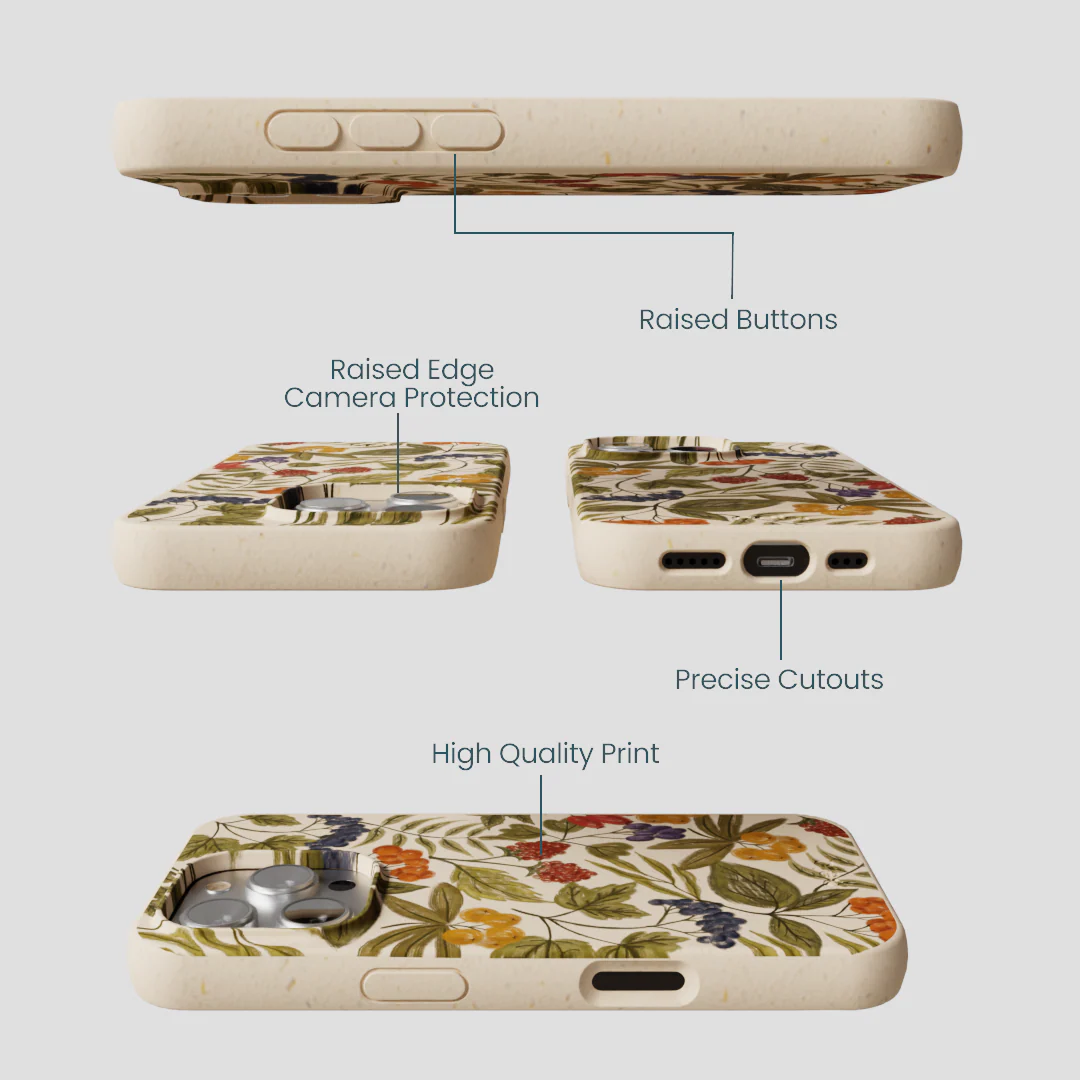 Seashell Fall Berries iPhone 16 Pro Case - Image 3