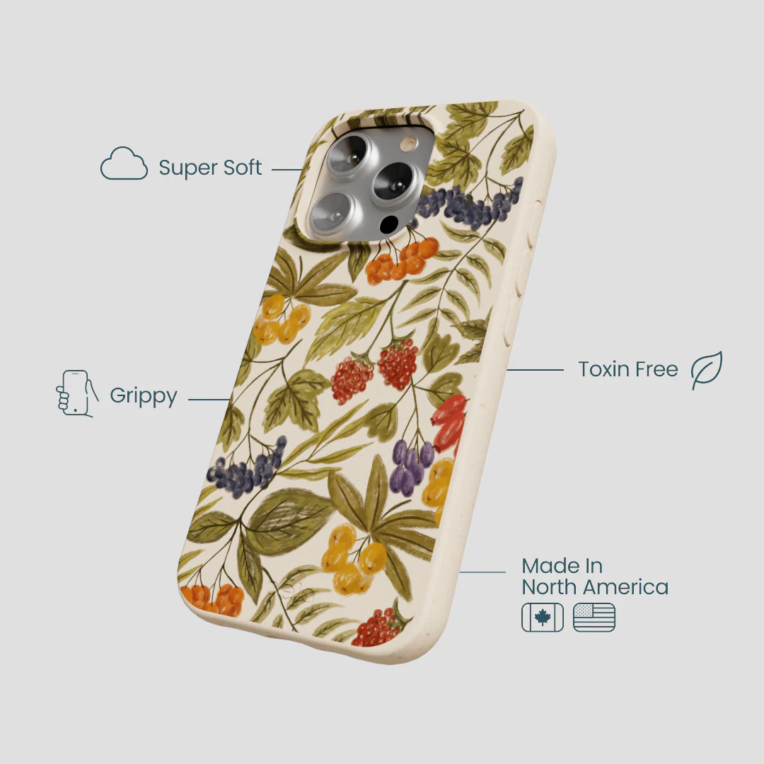 Seashell Fall Berries iPhone 16 Pro Case - Image 4