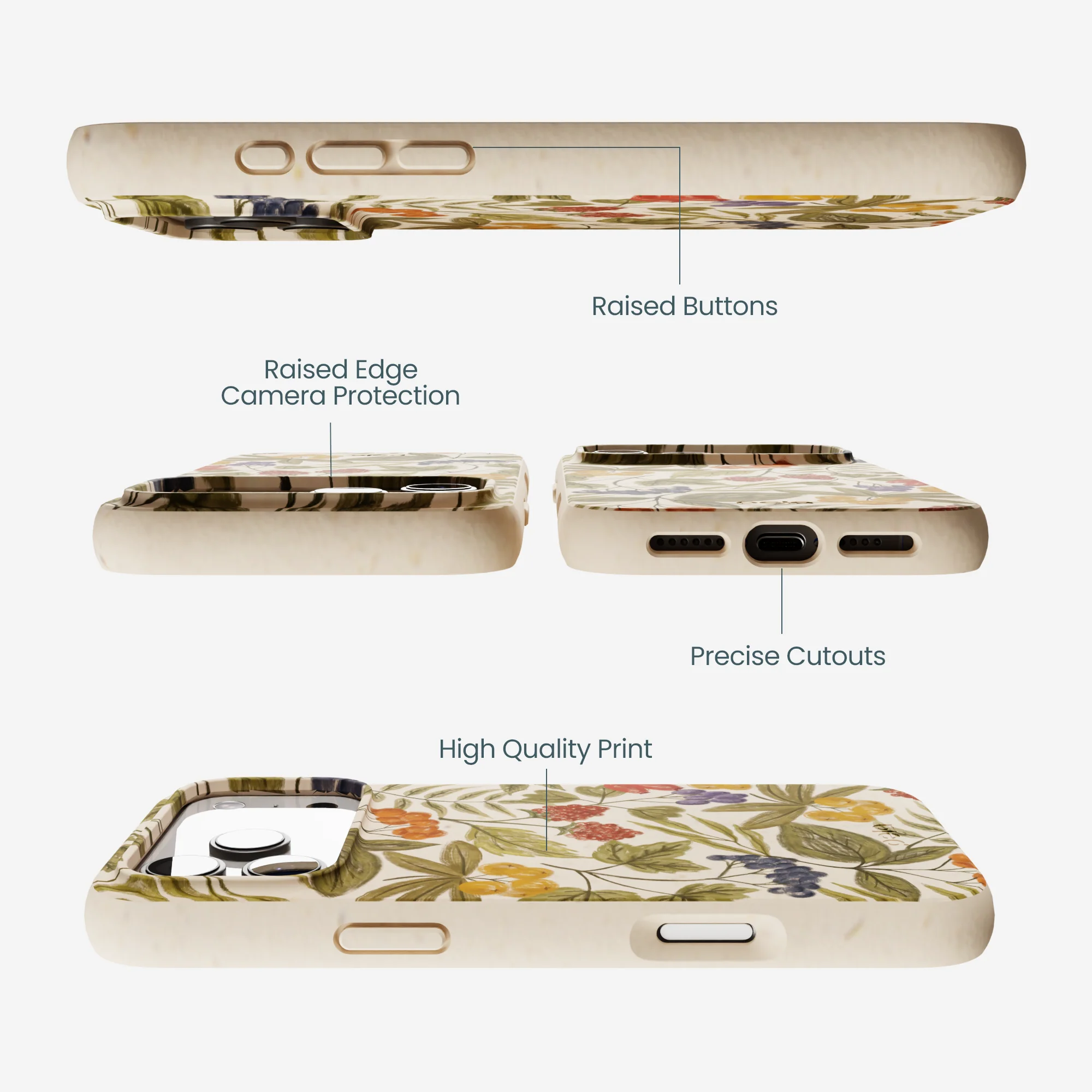 Seashell Fall Berries iPhone 17 Pro Max Case - Image 3