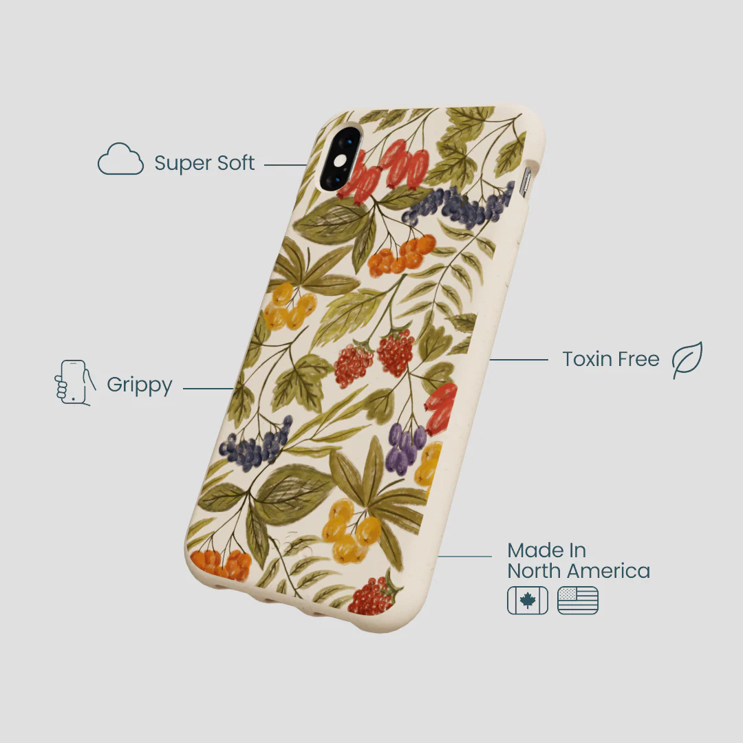 Seashell Fall Berries iPhone XR Case - Image 4