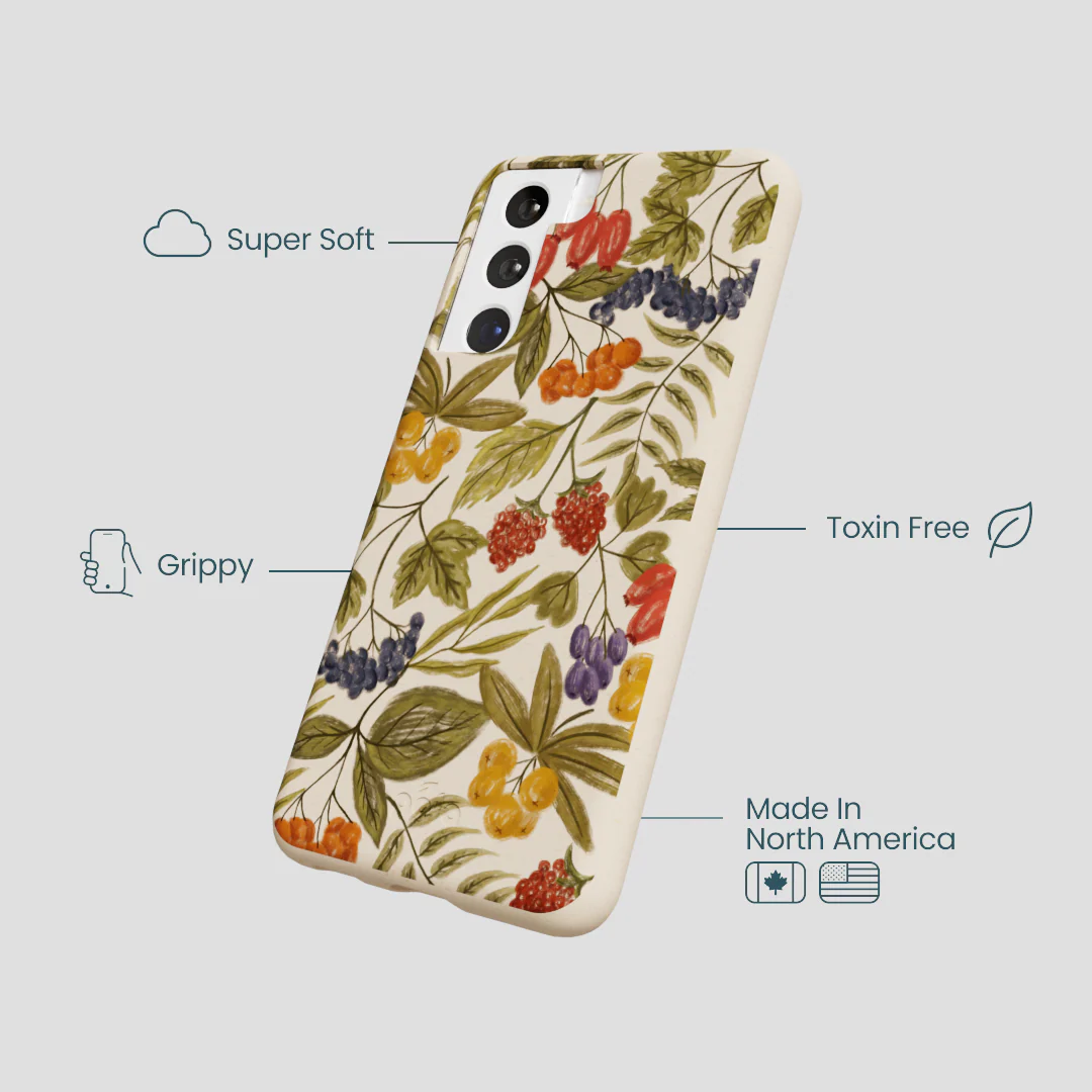 Seashell Fall Berries Samsung Galaxy S21 Case - Image 4
