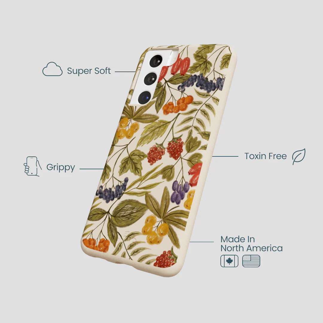 Seashell Fall Berries Samsung Galaxy S22 Case - Image 4