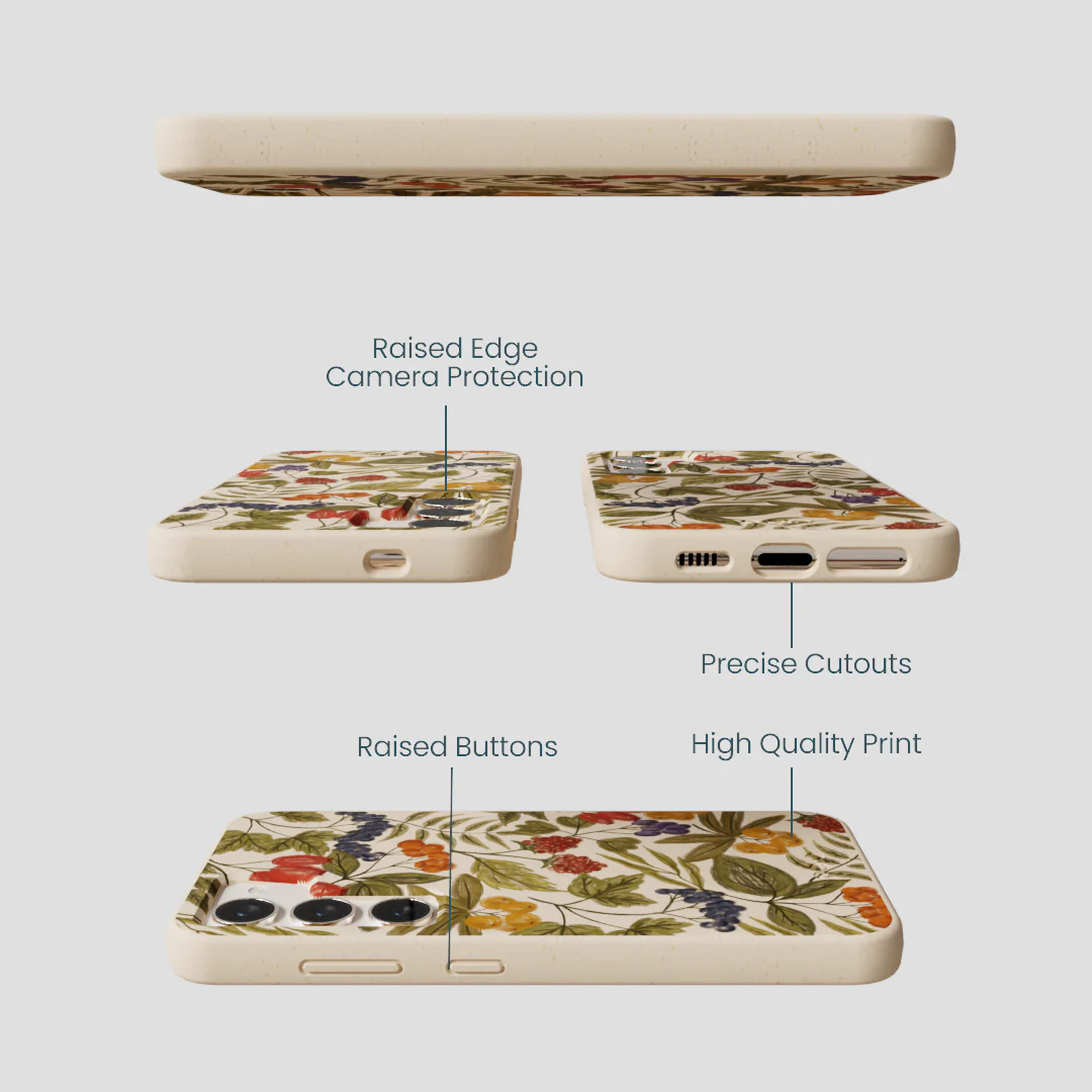 Seashell Fall Berries Samsung Galaxy S23 Case - Image 3