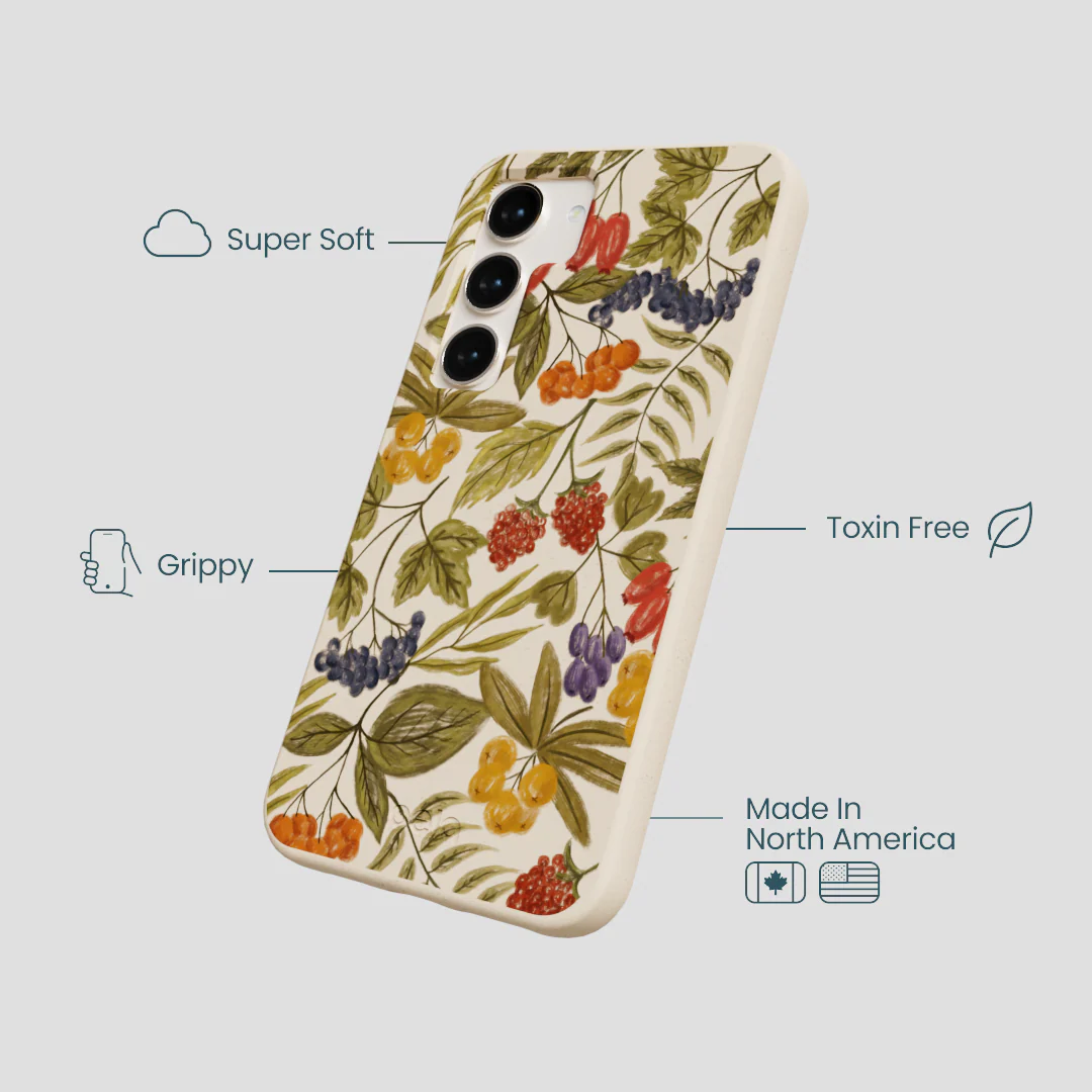 Seashell Fall Berries Samsung Galaxy S23 Case - Image 4