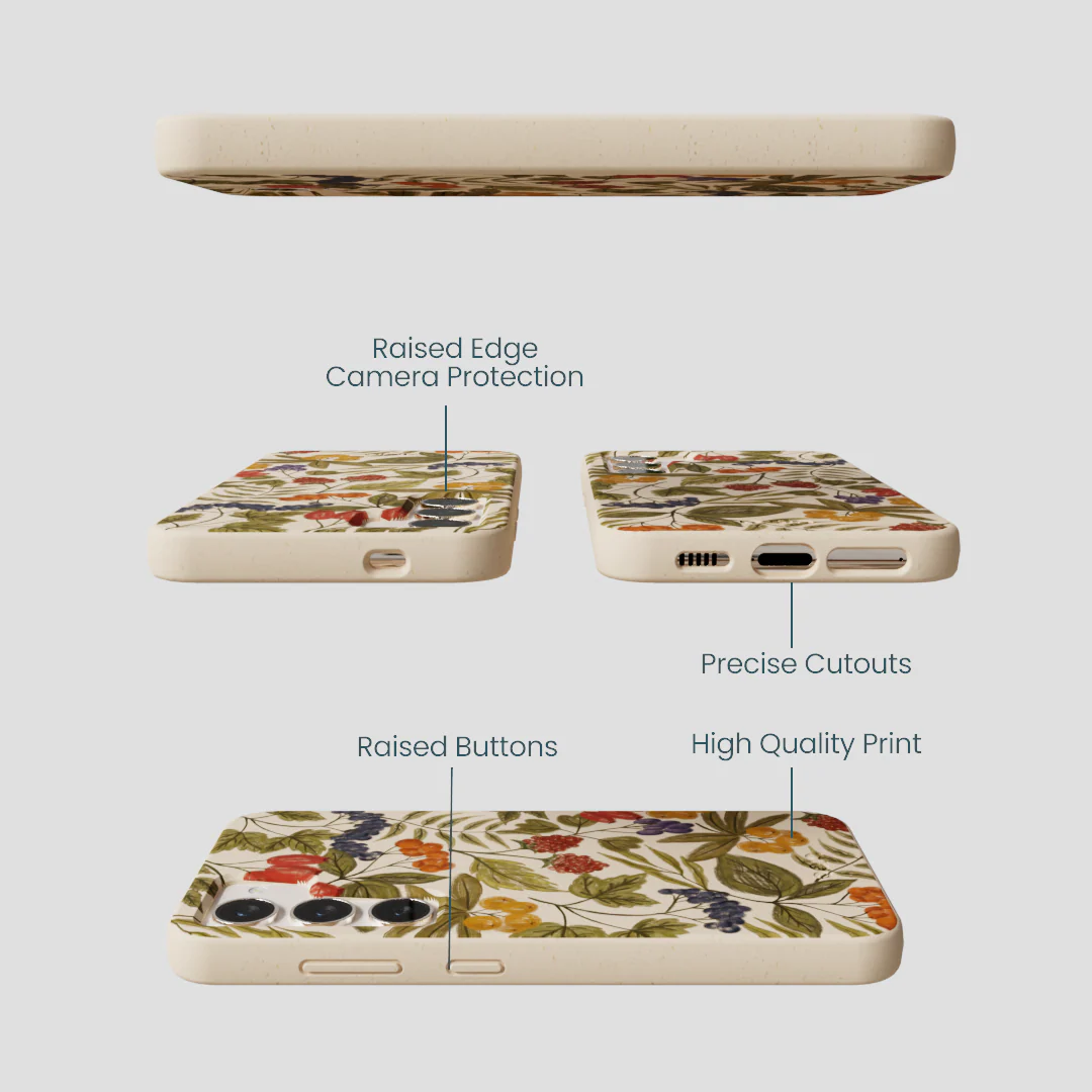 Seashell Fall Berries Samsung Galaxy S24 Case - Image 3