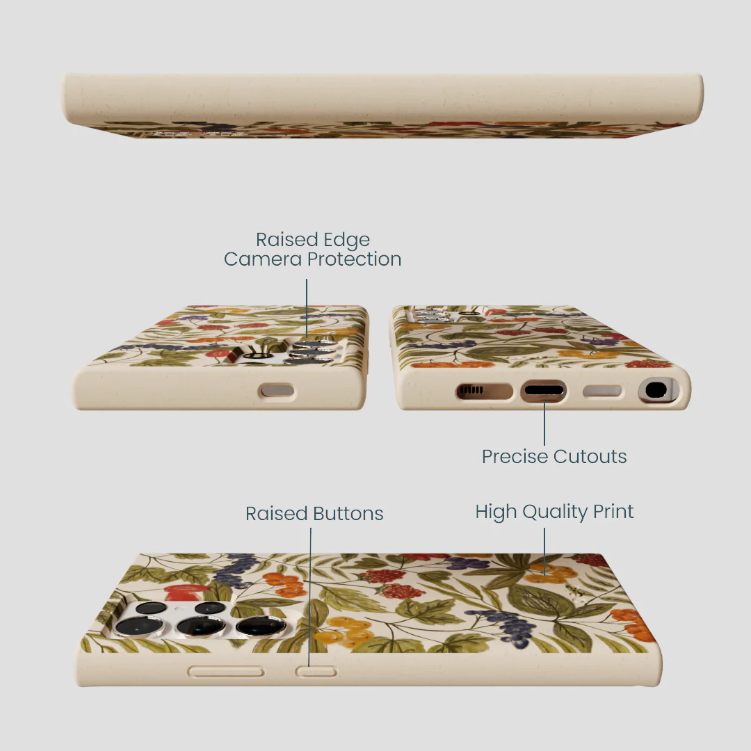 Seashell Fall Berries Samsung Galaxy S24 Ultra Case - Image 3