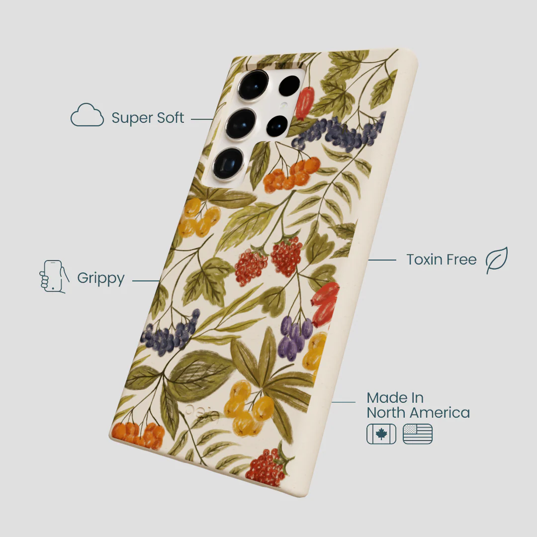 Seashell Fall Berries Samsung Galaxy S24 Ultra Case - Image 4