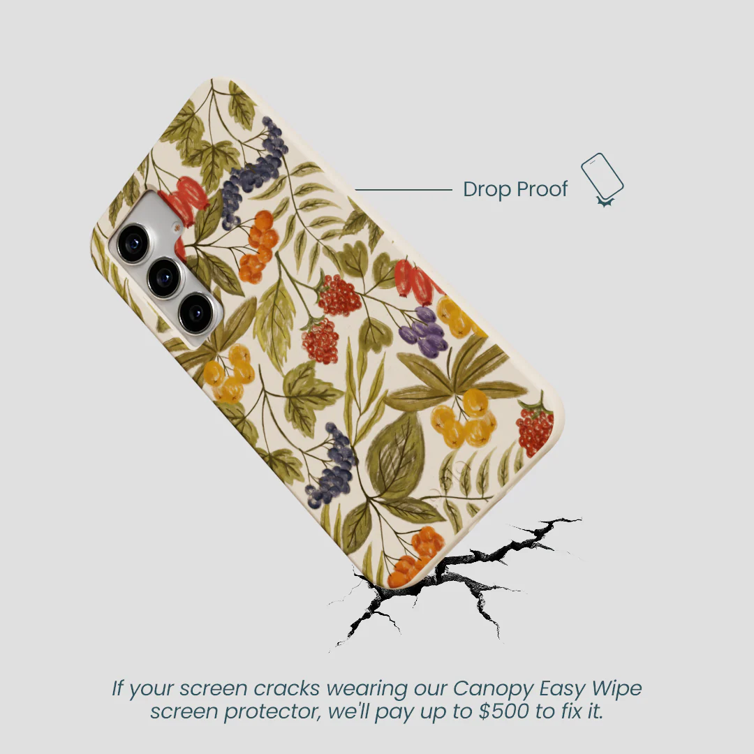 Seashell Fall Berries Samsung Galaxy S25 Case - Image 5