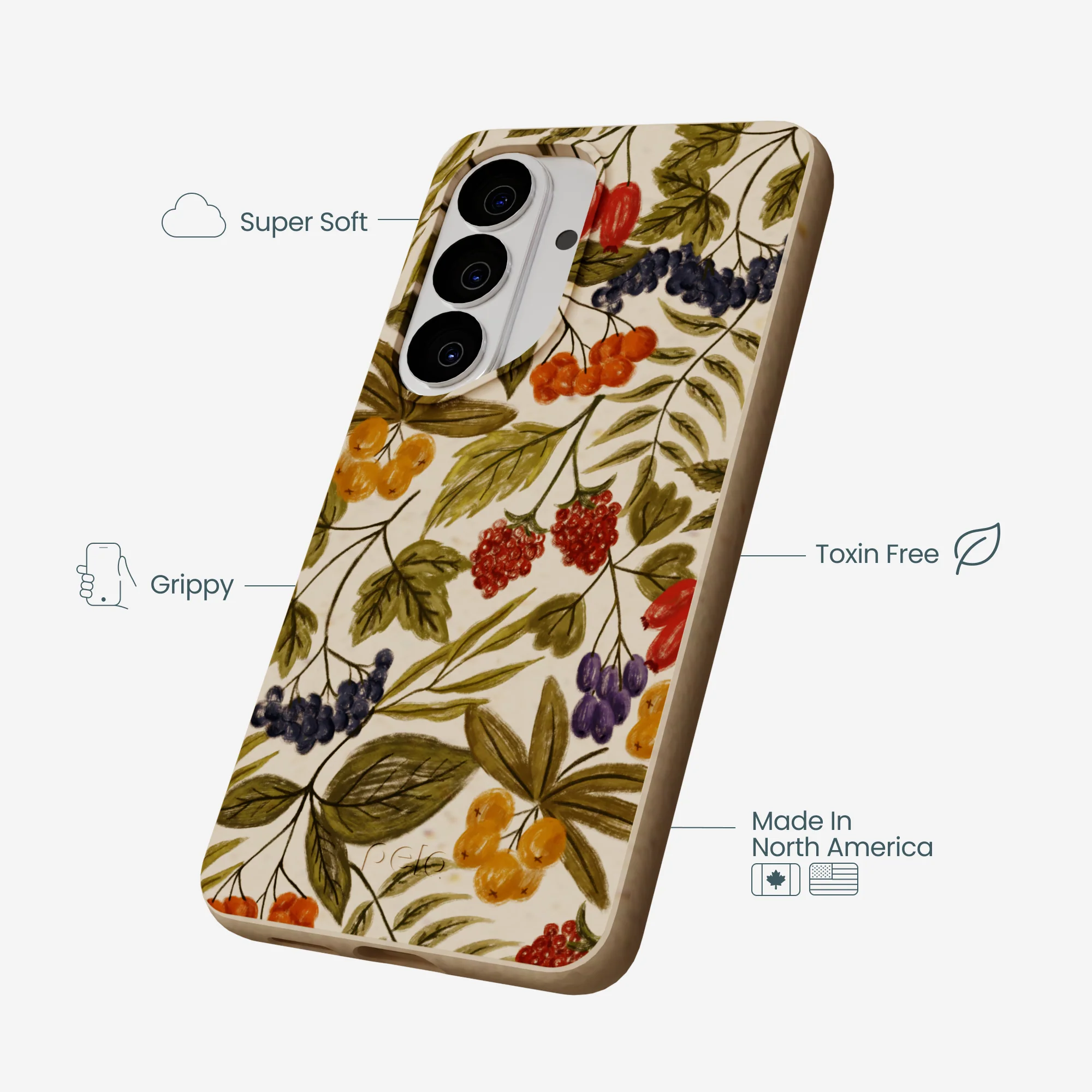 Seashell Fall Berries Samsung Galaxy S26 Case - Image 4
