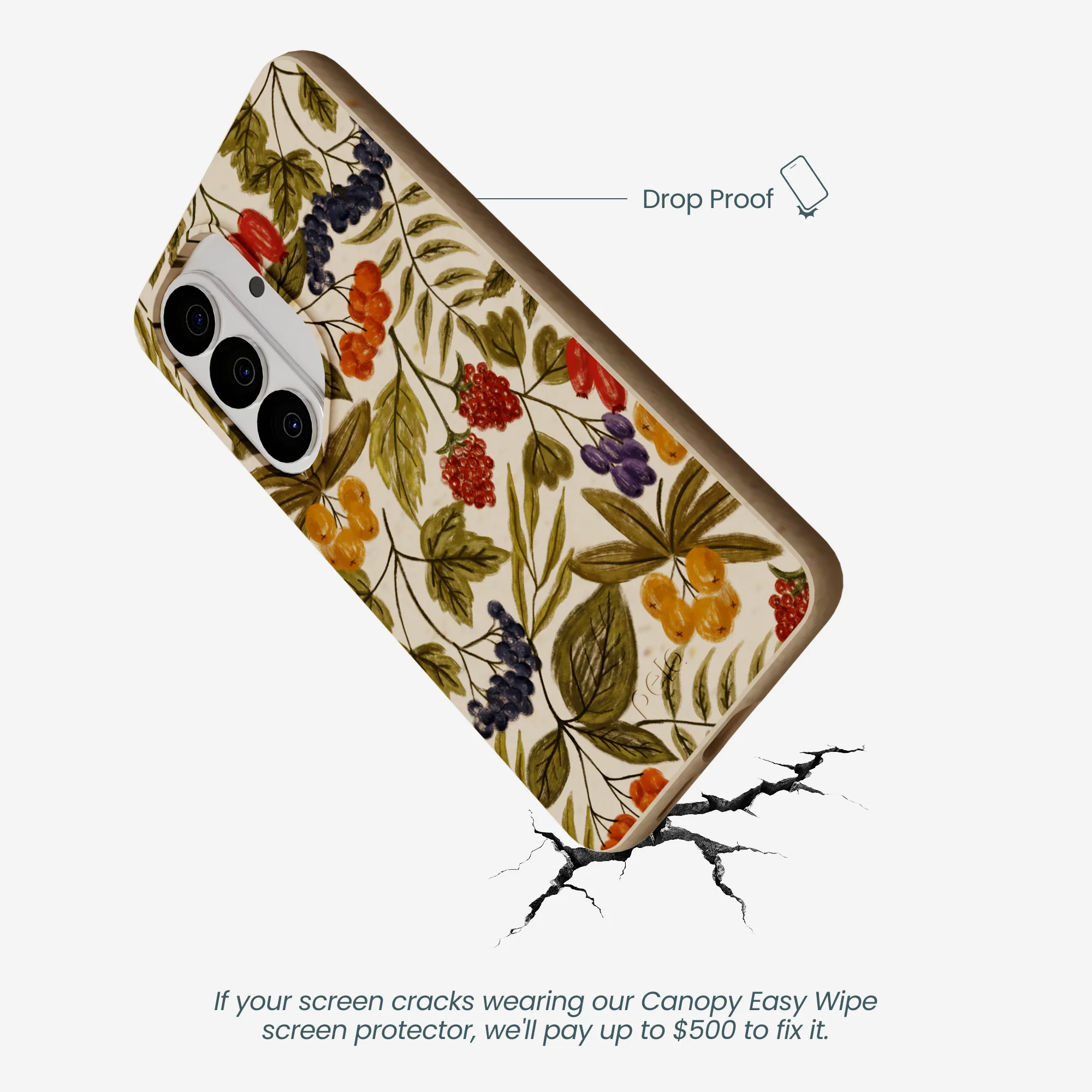 Seashell Fall Berries Samsung Galaxy S26 Case - Image 5