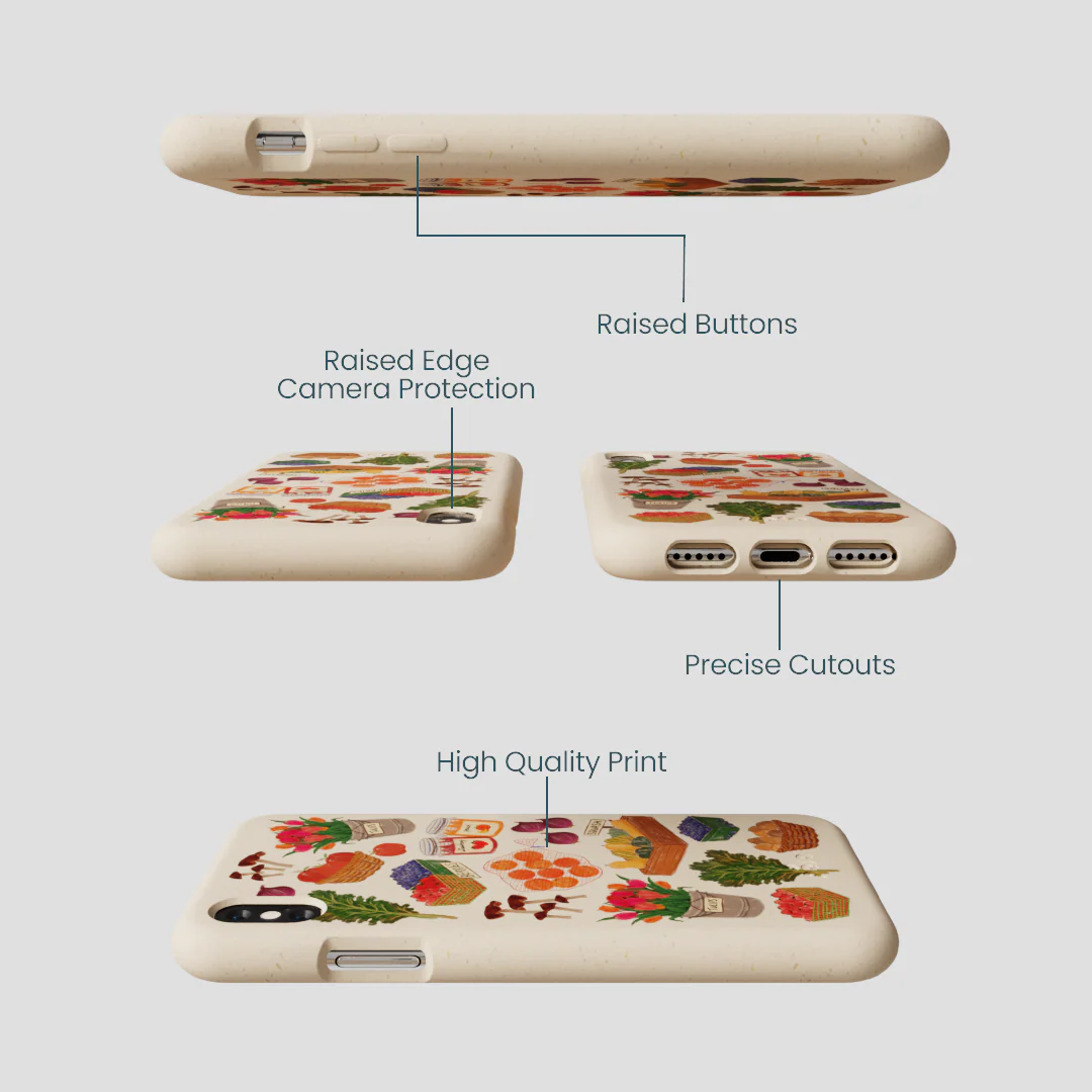 Seashell Farm Market iPhone XR Case - Image 3