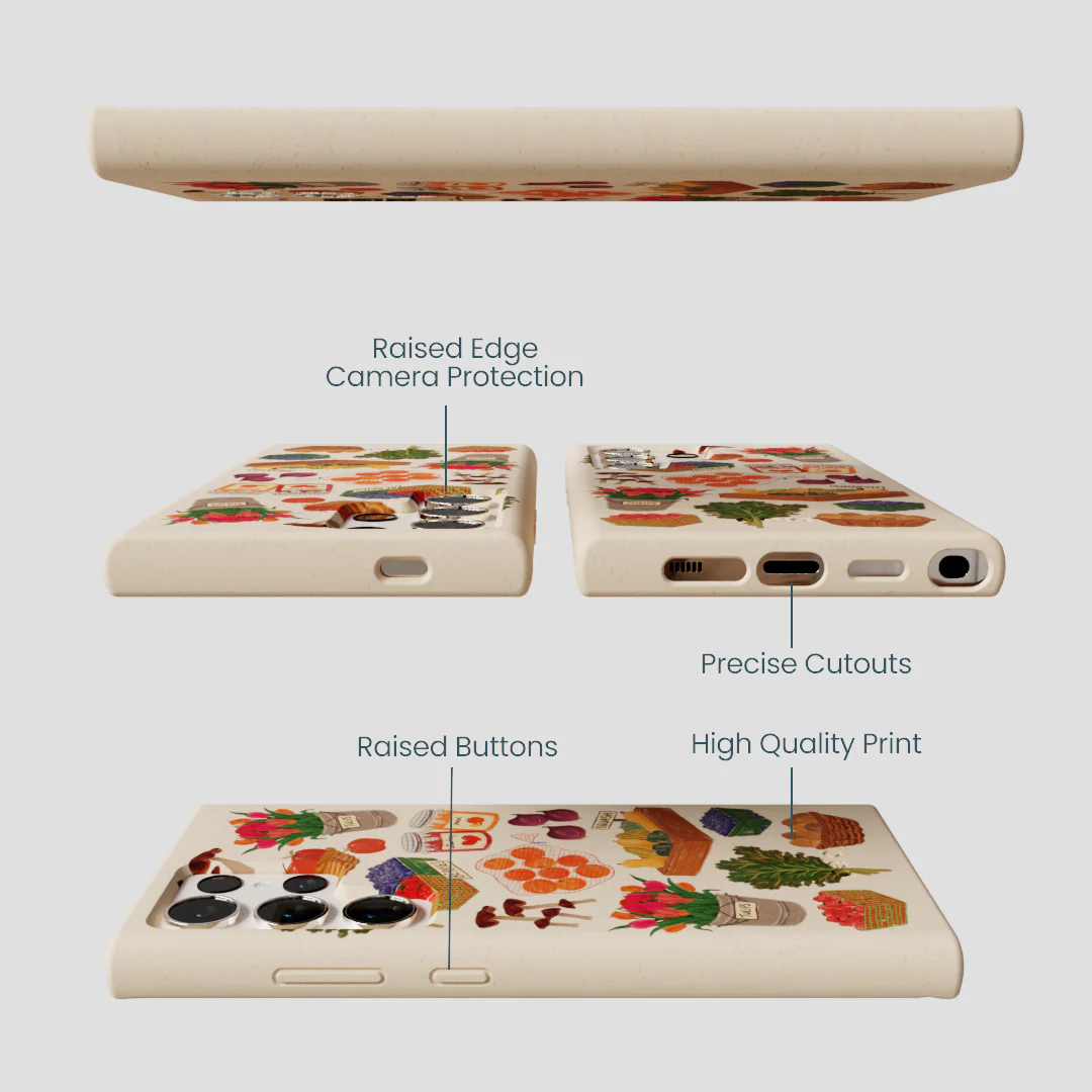 Seashell Farm Market Samsung Galaxy S24 Ultra Case - Image 3