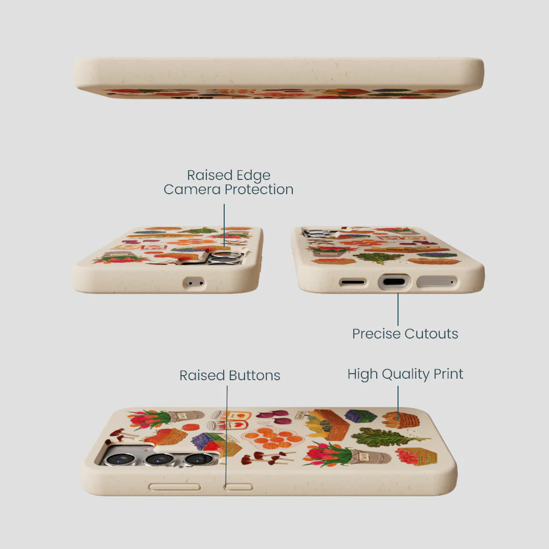 Seashell Farm Market Samsung Galaxy S25 Case - Image 3