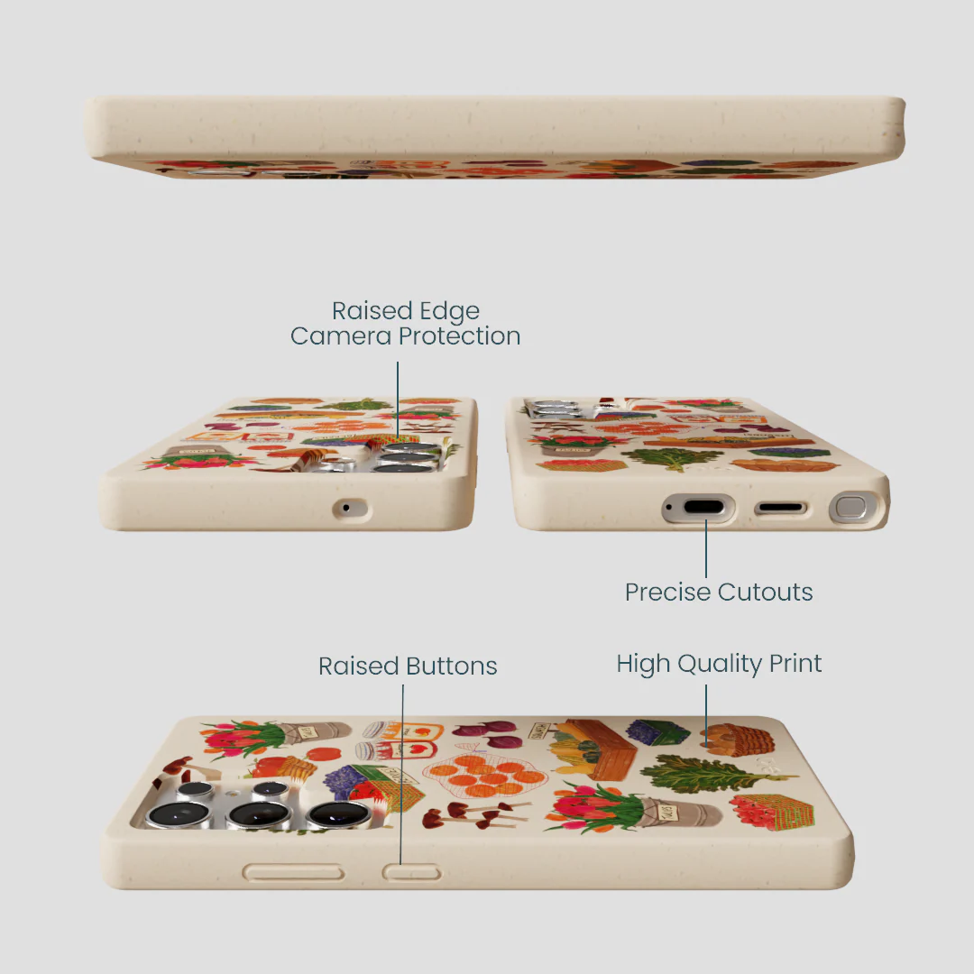 Seashell Farm Market Samsung Galaxy S25 Ultra Case - Image 3