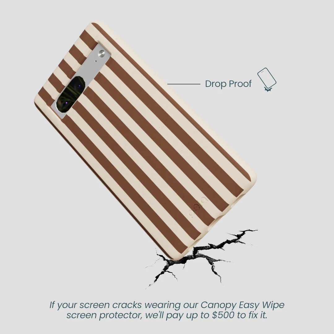 Seashell Fawn Stripes Google Pixel 7a Case - Image 5