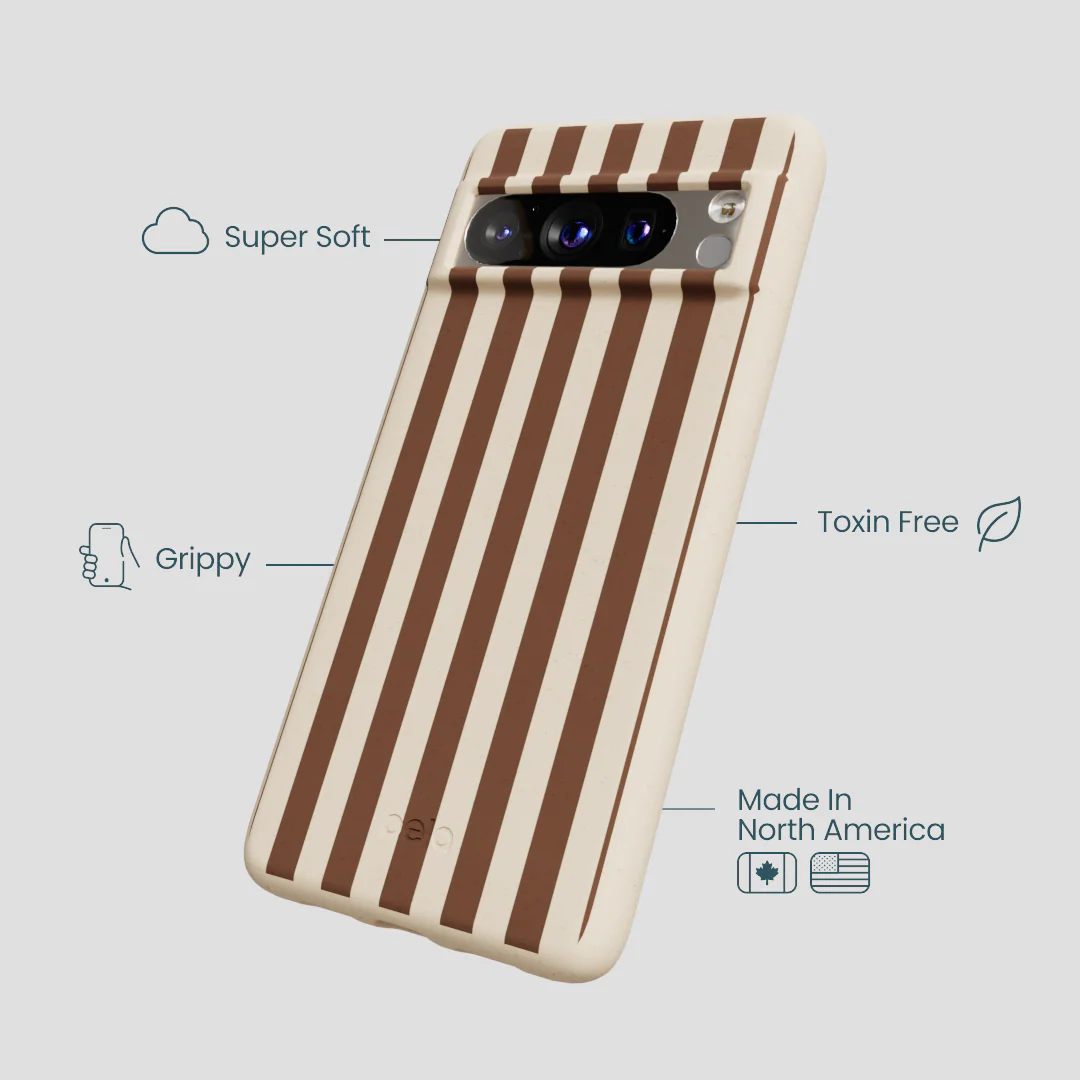 Seashell Fawn Stripes Google Pixel 8 Pro Case - Image 4
