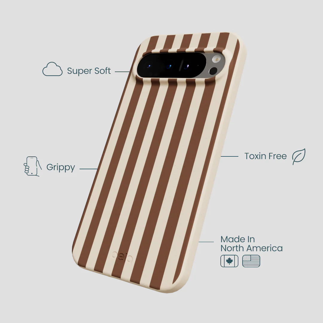 Seashell Fawn Stripes Google Pixel 9 Pro XL Case - Image 4