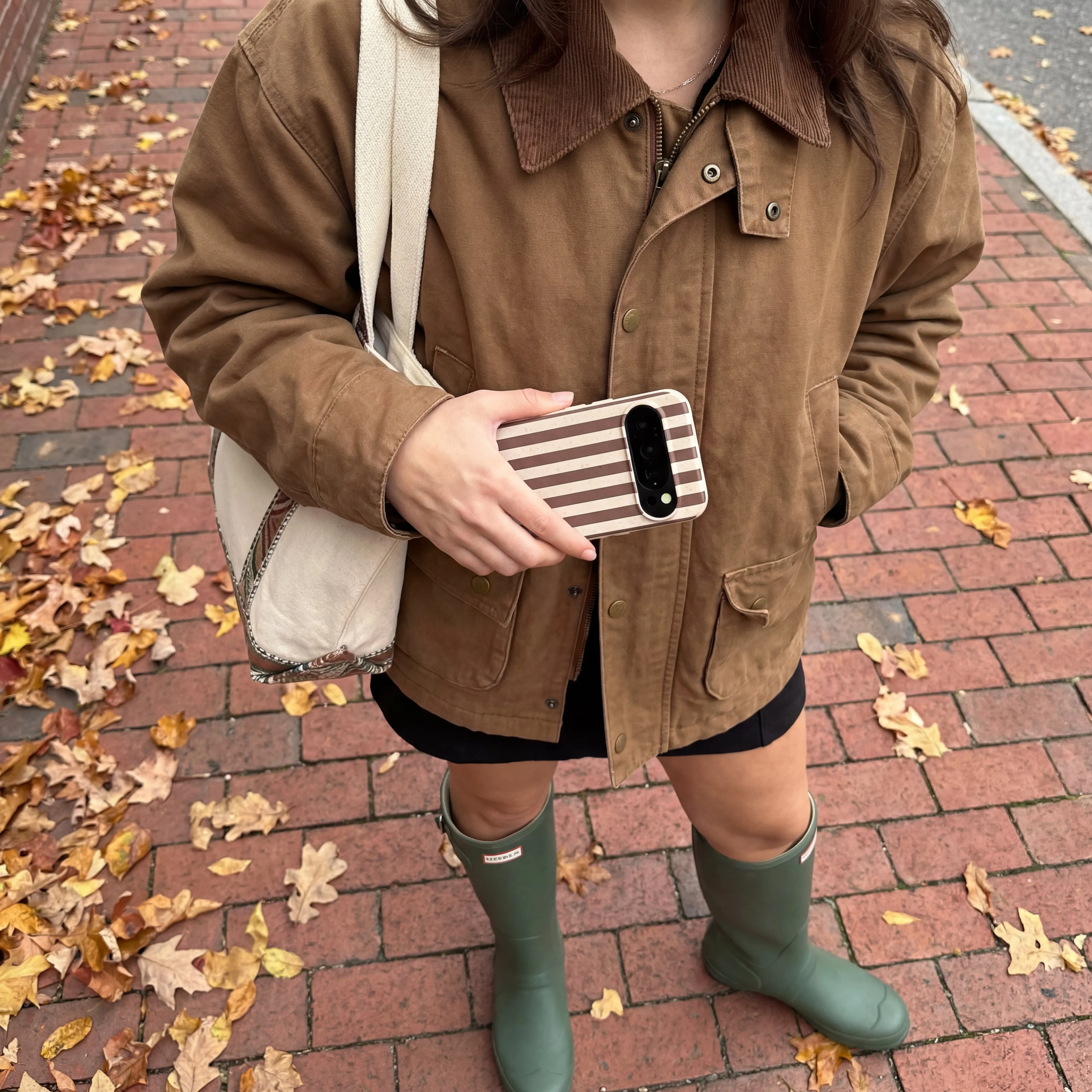 Seashell Fawn Stripes Google Pixel 9a Case - Image 2