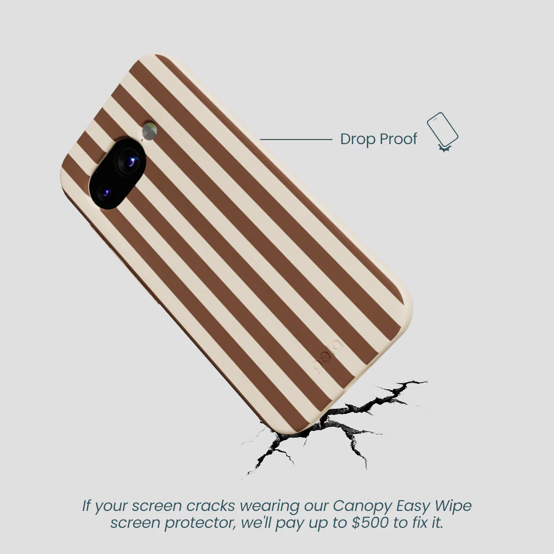 Seashell Fawn Stripes Google Pixel 9a Case - Image 5
