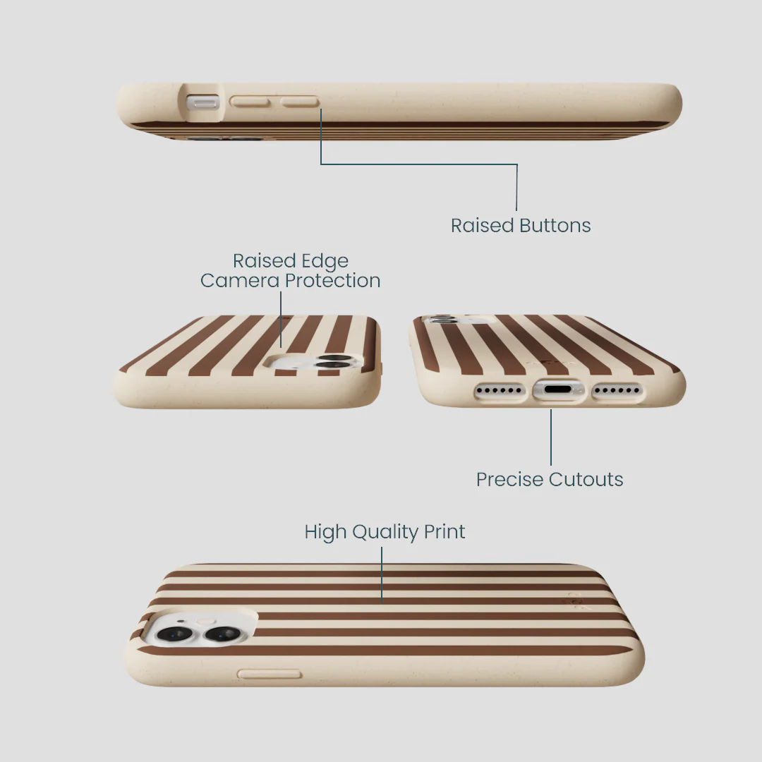 Seashell Fawn Stripes iPhone 11 Case - Image 3
